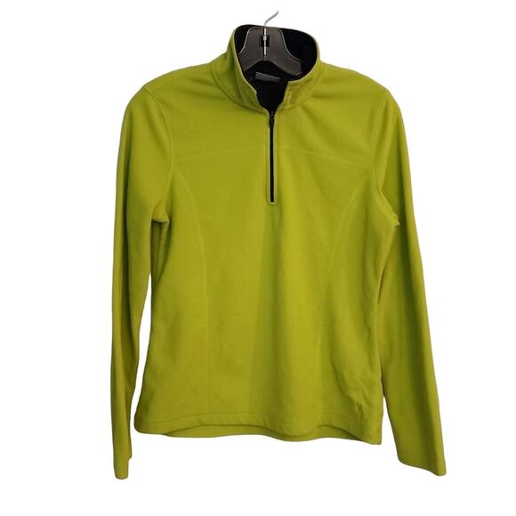 Danskin Lime Green Quarter Zip Fleece, S - Picture 1 of 5